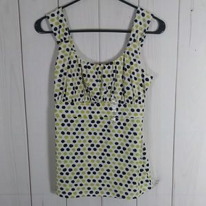 Ann Taylor yellow black blouse small